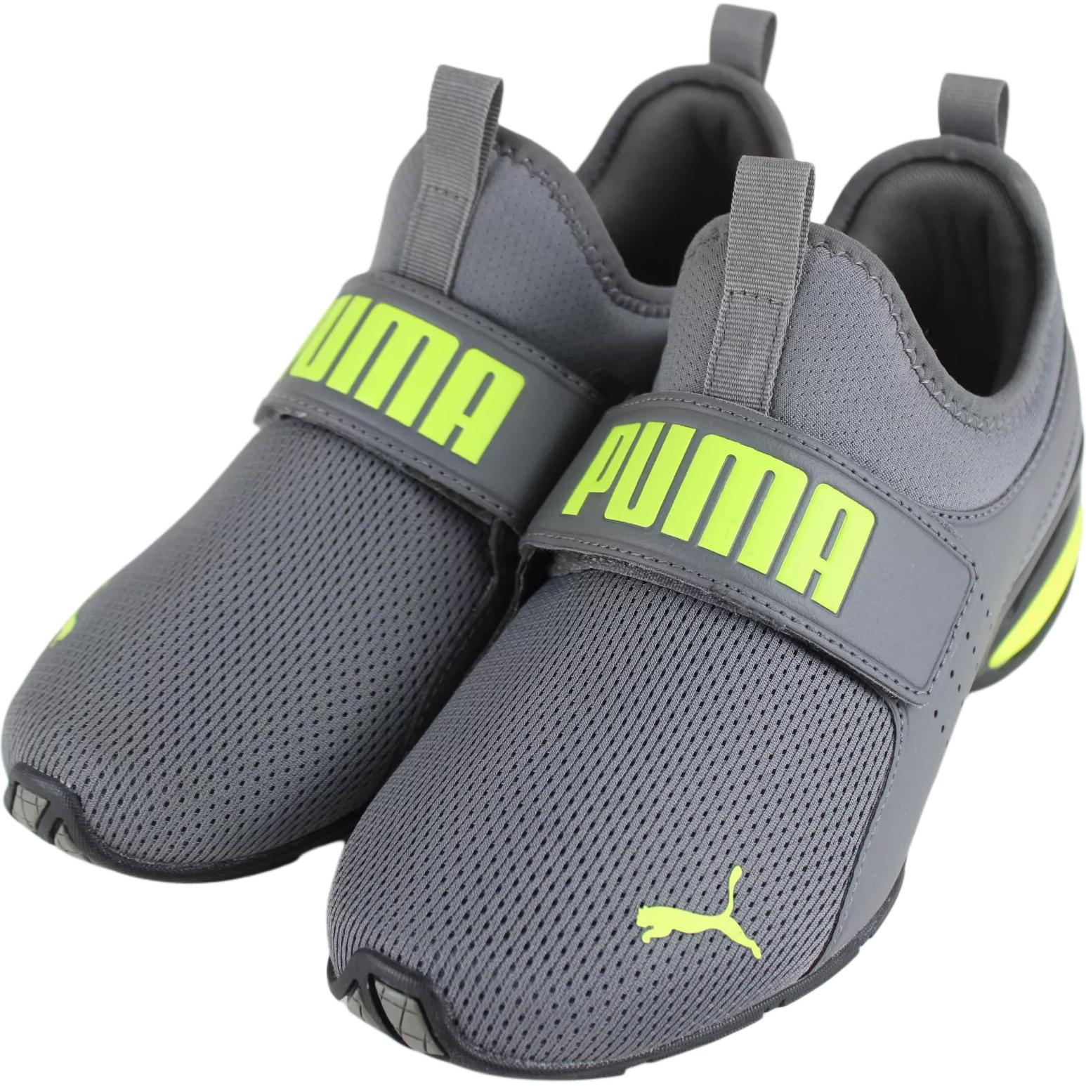 Lookbook (Pour Enfants) Puma Axelion Slip-On ''Gris Château Lime'' 376750-11