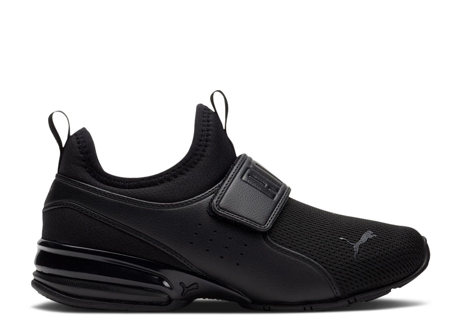 (Grade School) Puma Axelion Slip-On 'Triple Black' 376750-01