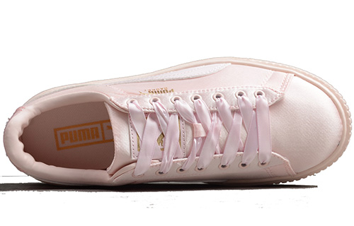 Shop (Kanak-Kanak) Puma Basket Platform Tween Jr 'Pearl' 365133-01