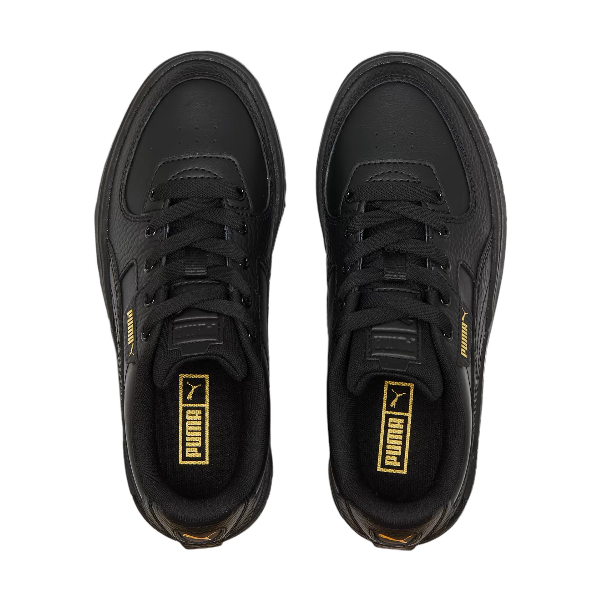 Shop (Grade School) Puma Cali Dream Leather 'Triple Black' 387888-04