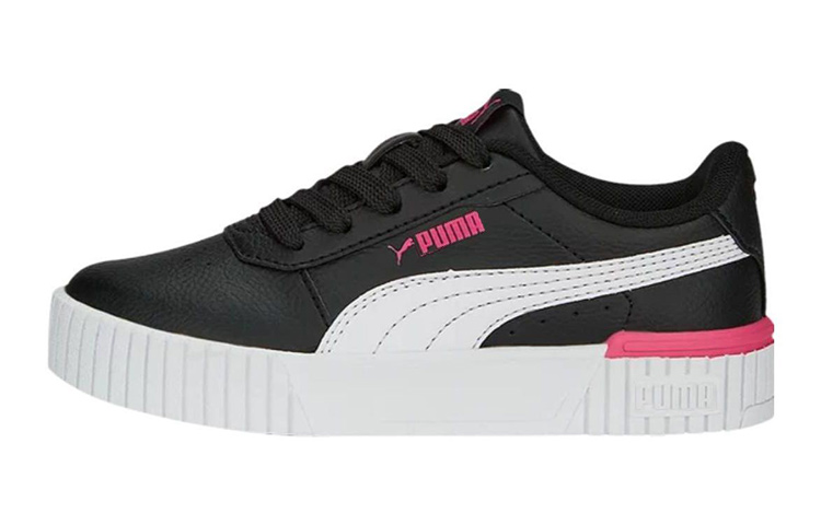 (Grade School) Puma Carina 2.0 Little Kid 'Black Glowing Pink' 386186-08