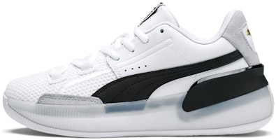 (Grade School) Puma Clyde Hardwood 'White Black' 193847-01 (Grade School) Puma Clyde Hardwood 'White Black' 193847-01