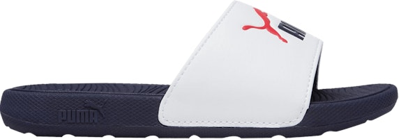 (Grade School) Puma Cool Cat 2.0 Slide Little Kid 'White Navy' 390884-06 (Grade School) Puma Cool Cat 2.0 Slide Little Kid 'White Navy' 390884-06