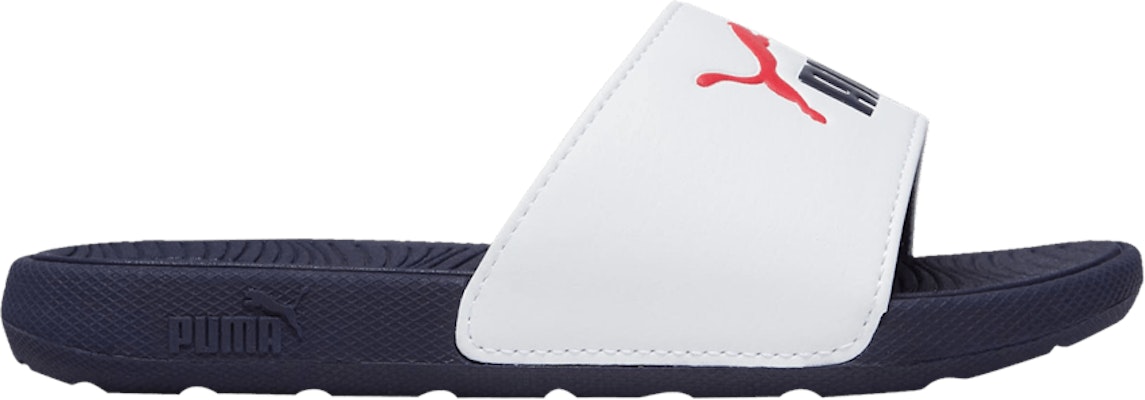 (Grade School) Puma Cool Cat 2.0 Slide Little Kid 'White Navy' 390884-06 Buy (Grade School) Puma Cool Cat 2.0 Slide Little Kid 'White Navy' 390884-06