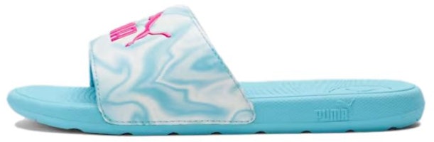 (Grade School) Puma Cool Cat 2.0 Slide Little Kid 'Hero Blue Marble' 392985-01 (Grade School) Puma Cool Cat 2.0 Slide Little Kid 'Hero Blue Marble' 392985-01