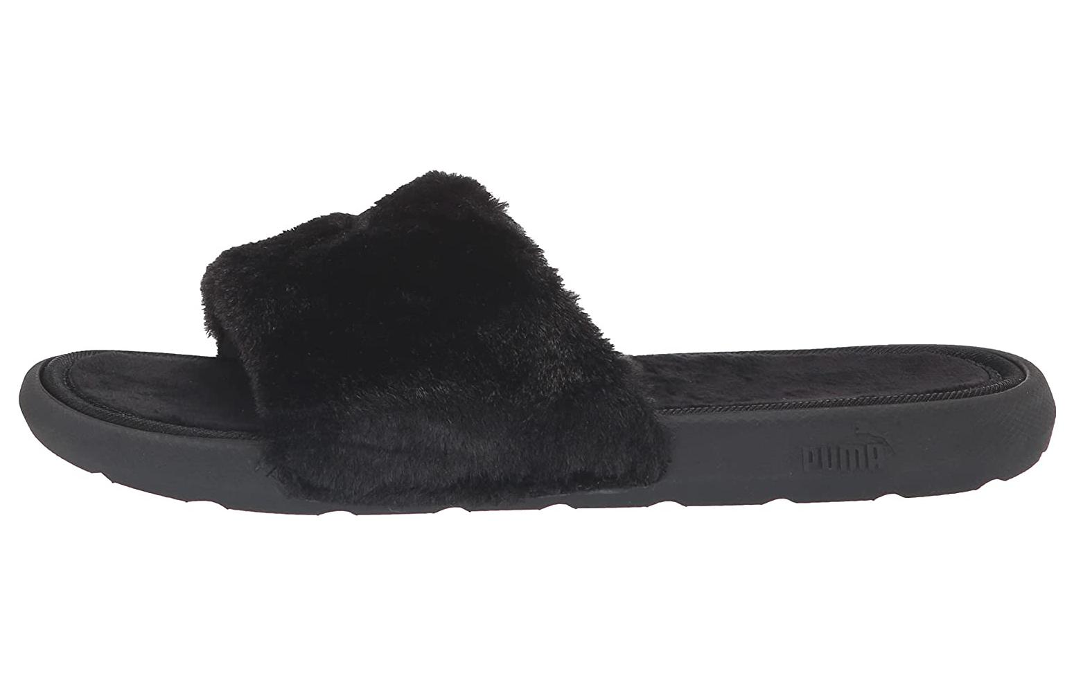 (Grade School) Puma Cool Cat Sport Slide 'Fluffy - Black' 384273-01