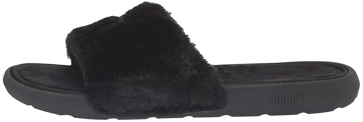 (Grade School) Puma Cool Cat Sport Slide 'Fluffy - Black' 384273-01 Buy (Grade School) Puma Cool Cat Sport Slide 'Fluffy - Black' 384273-01