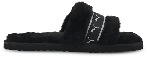 (小學) Puma Fluff Remix 拖鞋 '黑白配色' 385347-01 Order (小學) Puma Fluff Remix 拖鞋 '黑白配色' 385347-01