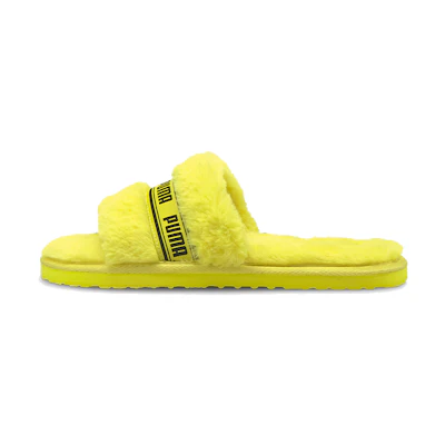 (GS) Puma Fluff Slide 'Fluo Yellow'