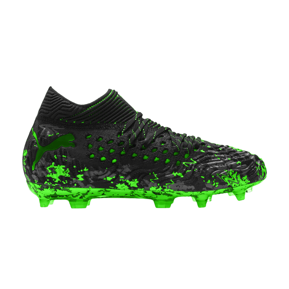 (Grade School) Puma Future 19.1 Netfit FG AG 'Black Green Gecko' 105550-03