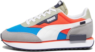 (Grade School) Puma Future Rider Play On Big Kid 'Racing Blue Hot Heat' 372349-35 (Grade School) Puma Future Rider Play On Big Kid 'Racing Blue Hot Heat' 372349-35
