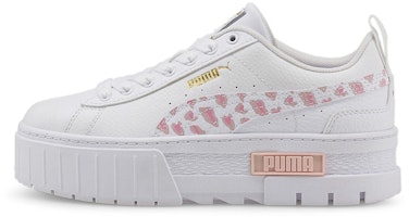 (Grade School) Puma Mayze 'Wild - White Leopard' 385696-01 (Grade School) Puma Mayze 'Wild - White Leopard' 385696-01