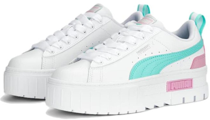 (Grade School) Puma Mayze Leather 'White Mint' 384527-14 Lookbook (Grade School) Puma Mayze Leather 'White Mint' 384527-14