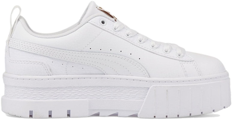 (Grade School) Puma Mayze Leather 'White Team Gold' 384527-01 Order (Grade School) Puma Mayze Leather 'White Team Gold' 384527-01
