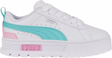 (Grade School) Puma Mayze Leather Little Kid 'White Mint' 384528-14 (Grade School) Puma Mayze Leather Little Kid 'White Mint' 384528-14