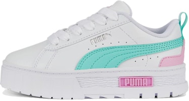 (Grade School) Puma Mayze Leather Little Kid 'White Mint' 384528-14 (Grade School) Puma Mayze Leather Little Kid 'White Mint' 384528-14