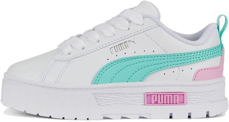 (Grade School) Puma Mayze Leather Little Kid 'White Mint' 384528-14 Buy (Grade School) Puma Mayze Leather Little Kid 'White Mint' 384528-14