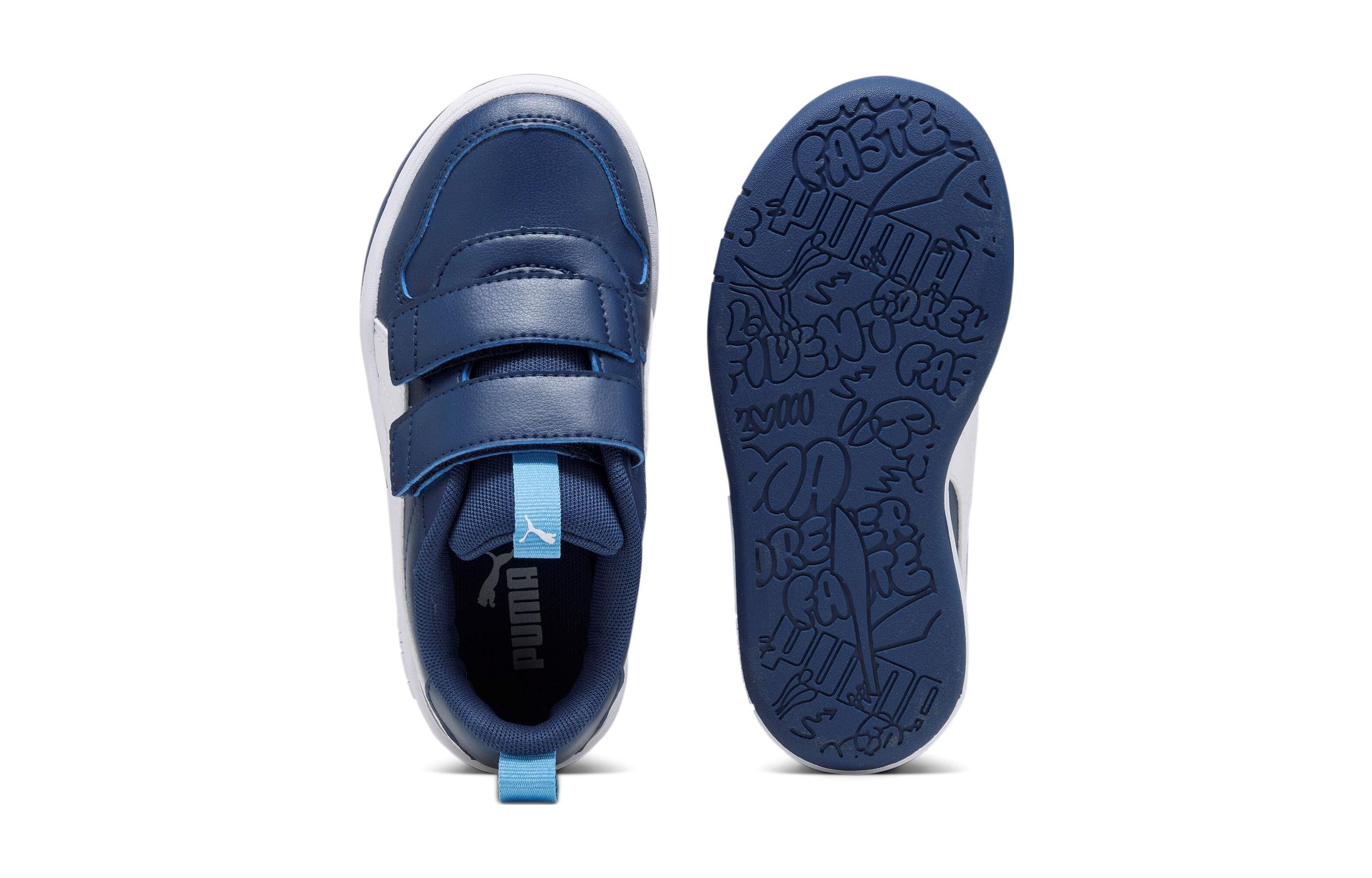 Shop GS プーマ マルチフレックスSL V (キッズ) ペルシャンブルー/白 380740-18