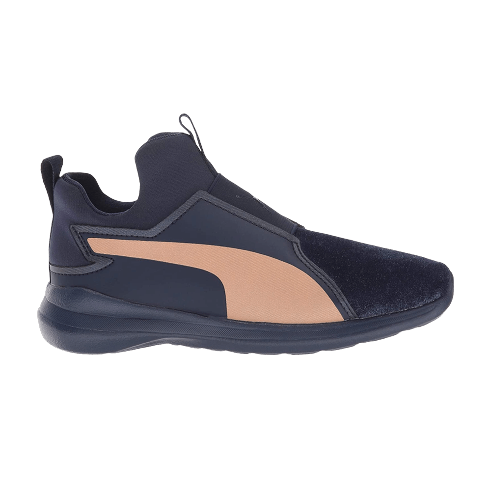 (Grade School) Puma Rebel Mid Athluxe 'Peacoat Dusty Coral' 366796-02