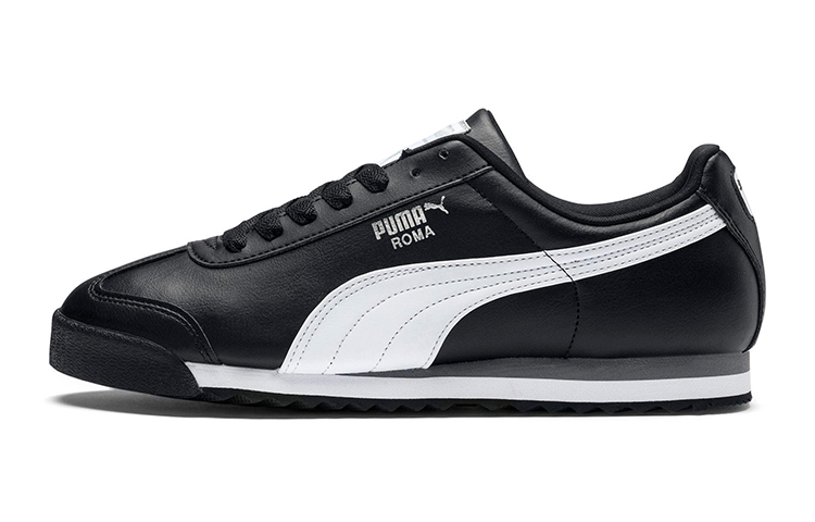 (Grade School) Puma Roma Basic 'Black White Silver' 354259-01