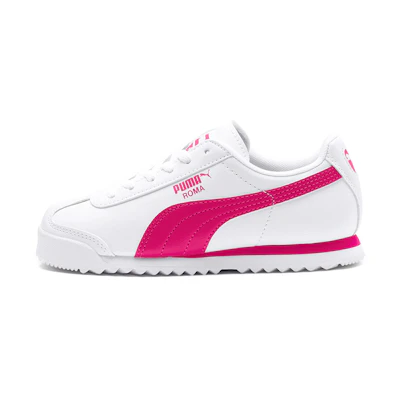 (GS) Puma Roma Basic 'White Fuchsia Purple'