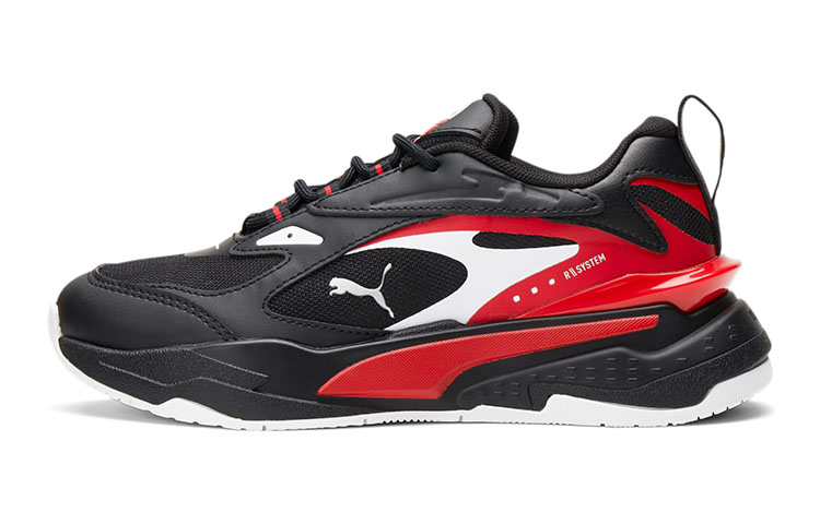 (Grade School) Puma RS-Fast 'Black High Risk Red' 383205-01