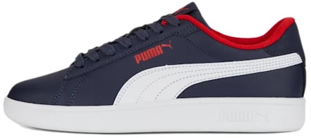 (Grade School) Puma Smash 3.0 Leather Big Kid 'Navy Red' 392031-04 (Grade School) Puma Smash 3.0 Leather Big Kid 'Navy Red' 392031-04