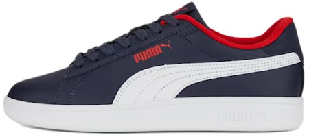(Grade School) Puma Smash 3.0 Leather Big Kid 'Navy Red' 392031-04 (Grade School) Puma Smash 3.0 Leather Big Kid 'Navy Red' 392031-04