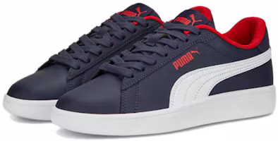 Lookbook Puma Smash 3.0 Leer Kinderen ''Navy Rood'' (Grade School) 392031-04
