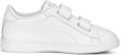 (Kanak-Kanak) Puma Smash 3.0 Kulit Velcro Kecil 'Putih' 392033-02