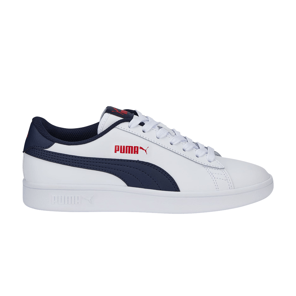 Buy 푸마 스매쉬 v2 가죽 '화이트 피코트' (초등학생용) 365170-37