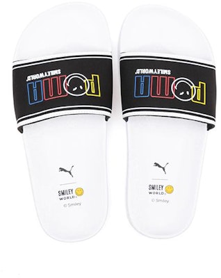(초등학생) 푸마 스마일리월드 x 리드캣 2.0 슬라이드 '화이트 블랙' 384494-01 Lookbook (초등학생) 푸마 스마일리월드 x 리드캣 2.0 슬라이드 '화이트 블랙' 384494-01