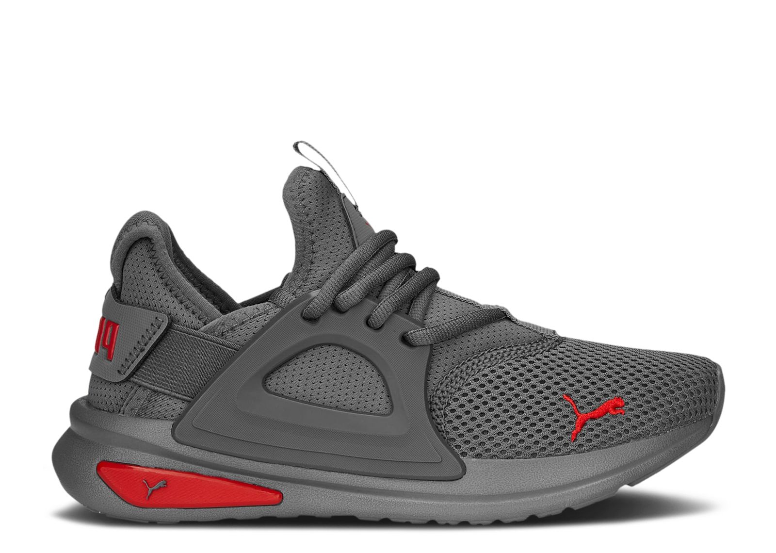 (Grade School) Puma Softride Enzo Evo 'Medium Grey Red' 387052-05