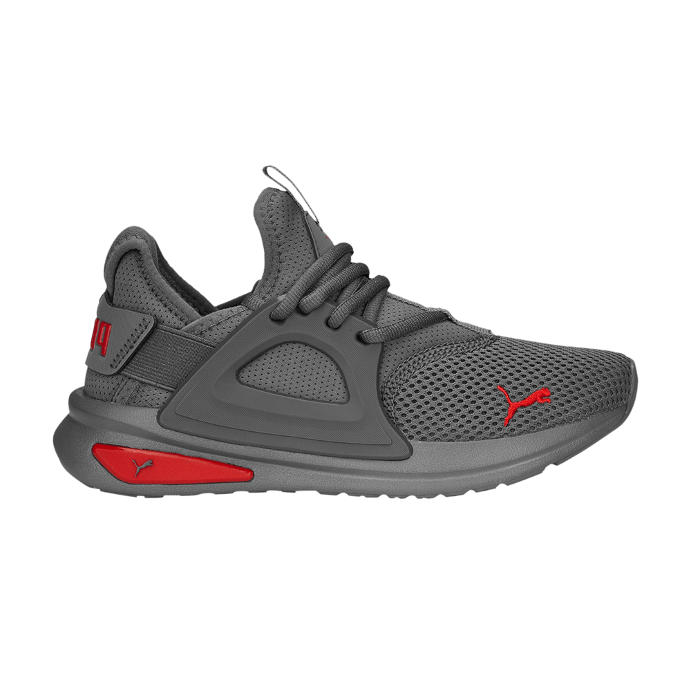 (Grade School) Puma Softride Enzo Evo 'Medium Grey Red' 387052-05