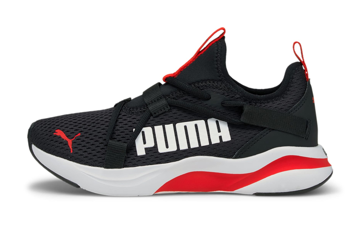 (Grade School) Puma SoftRide Rift Pop 'Black High Risk Red' 194773-01