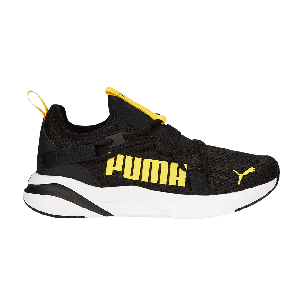 (Grade School) Puma SoftRide Rift Pop 'Black Pelé Yellow' 194773-14