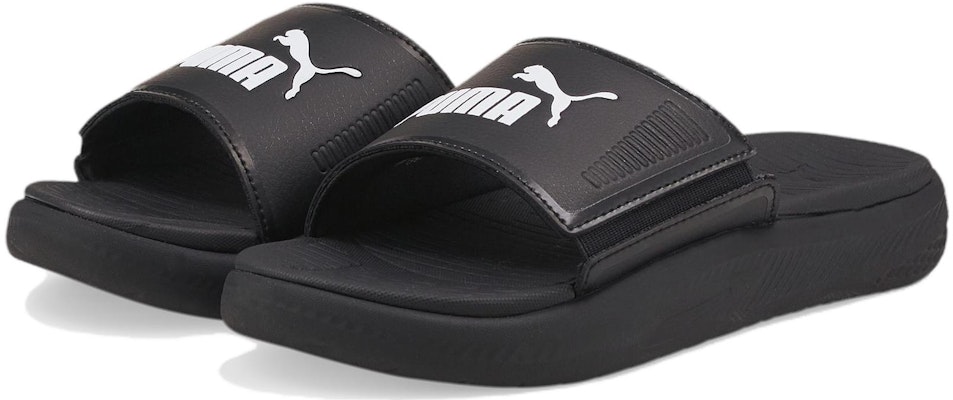 (Peringkat Sekolah) Puma Softride Slide Kanak-kanak 'Hitam Putih' 384992-01 Lookbook (Peringkat Sekolah) Puma Softride Slide Kanak-kanak 'Hitam Putih' 384992-01