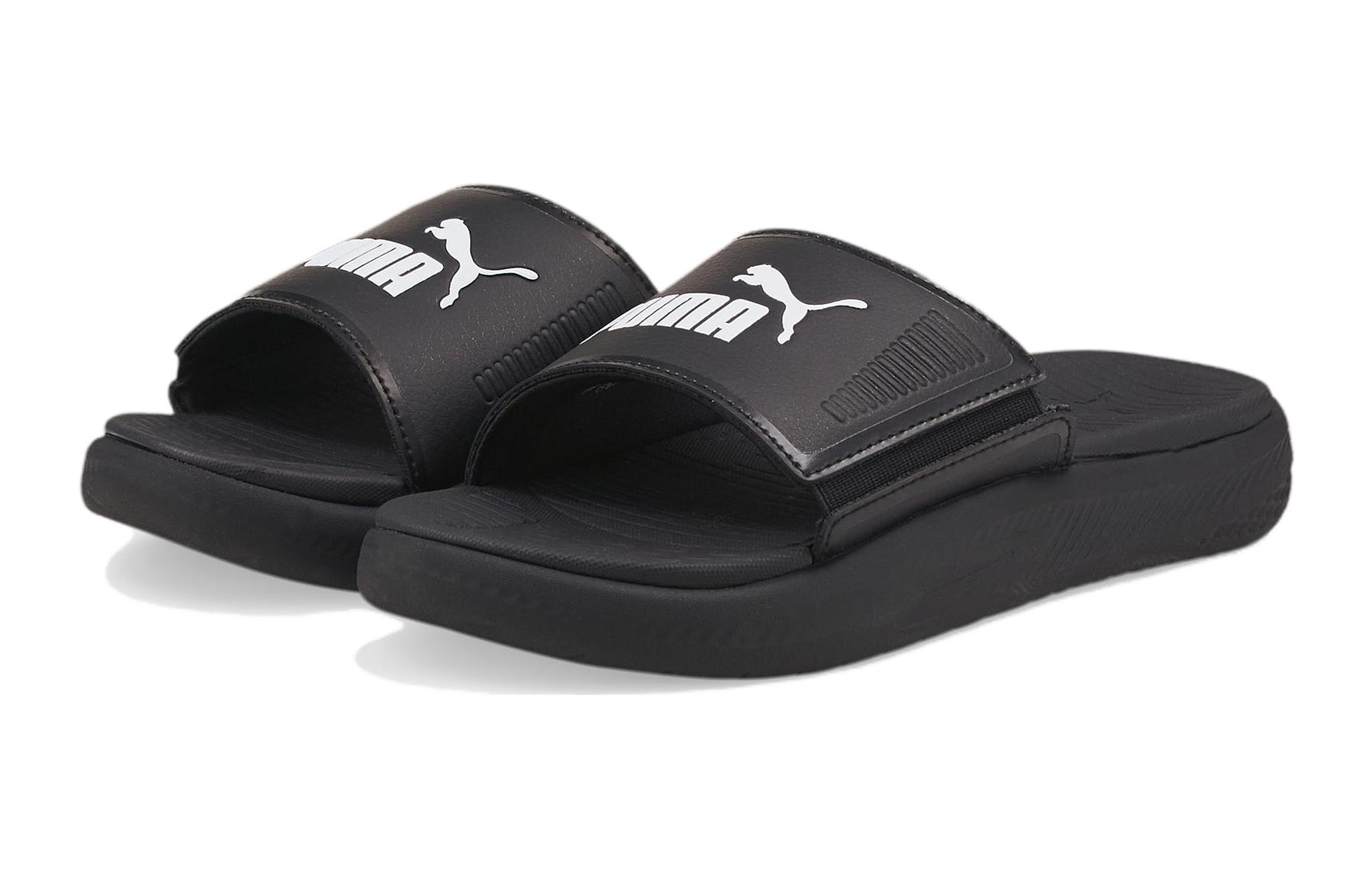 Lookbook Puma Softride Slide Ragazzo ''Nero Bianco'' (Grade School) 384992-01