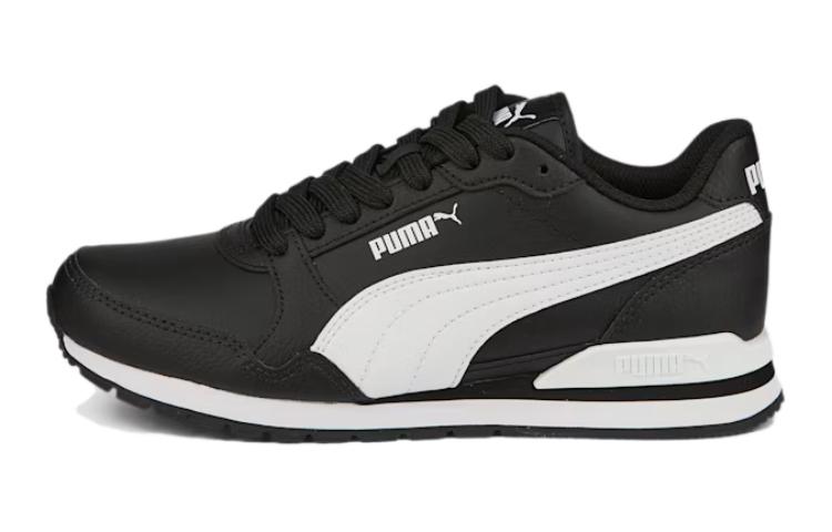 (Grade School) Puma ST Runner v3 Leather 'Black White' 384904-08