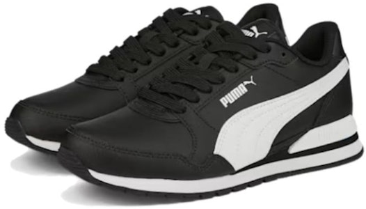 (Grado Escolar) Puma ST Runner v3 Cuero 'Negro Blanco' 384904-08 Lookbook (Grado Escolar) Puma ST Runner v3 Cuero 'Negro Blanco' 384904-08