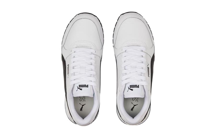 Shop Puma ST Runner v3 Leather Bambino ''Bianco Nero'' (Grade School) 384904-07