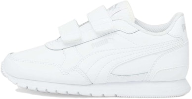 (Grade School) Puma ST Runner v3 Leather Little Kid 'Triple White' 384905-02 (Grade School) Puma ST Runner v3 Leather Little Kid 'Triple White' 384905-02