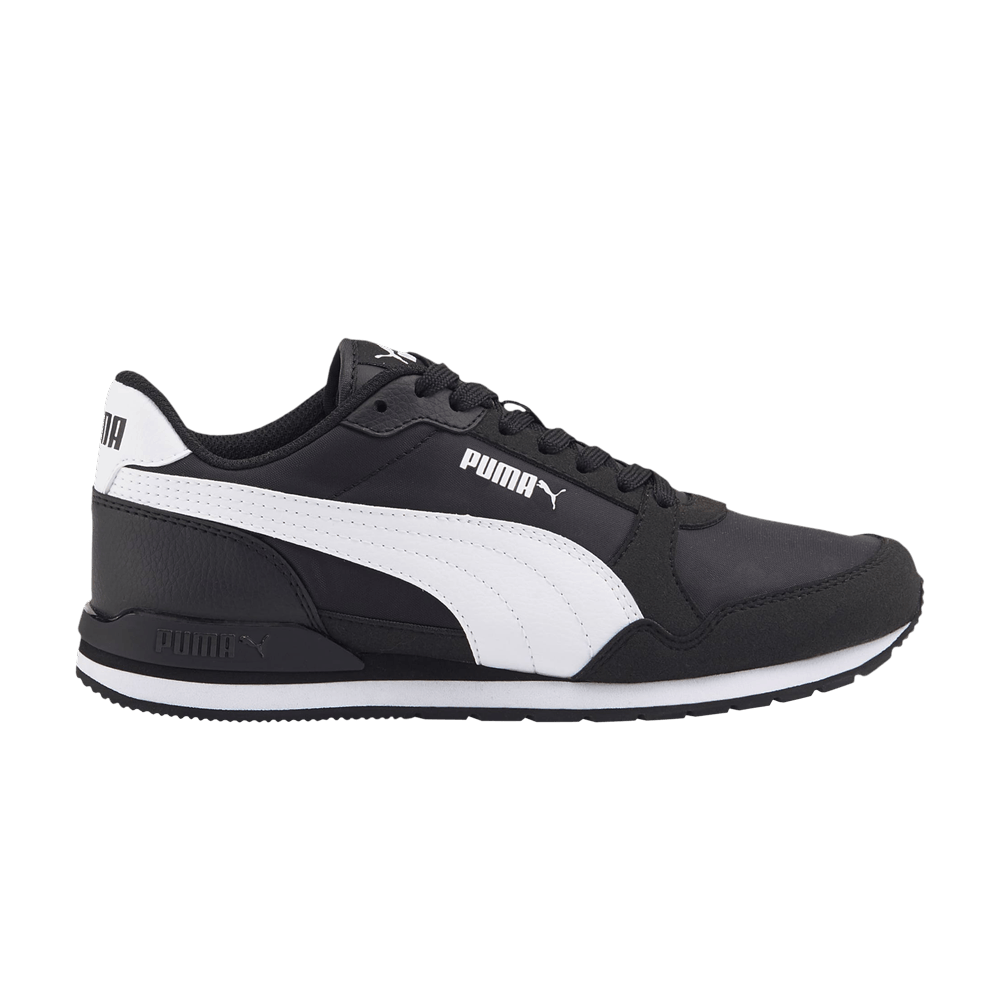 (Grade School) Puma ST Runner v3 Nylon Big Kid 'Black White' 384901-01