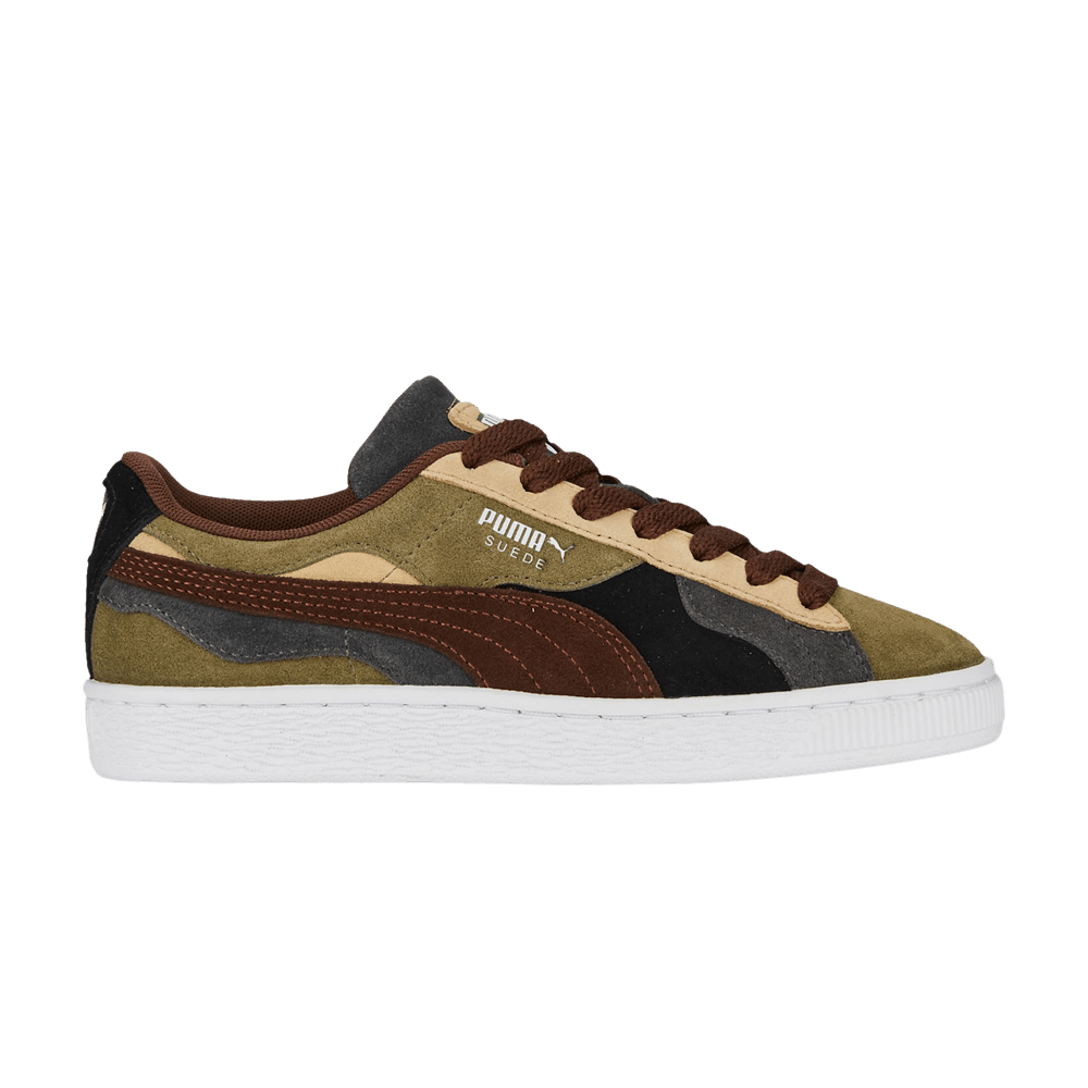 (Grade School) Puma Suede 'Camowave - Olive Chestnut Brown' 391972-01