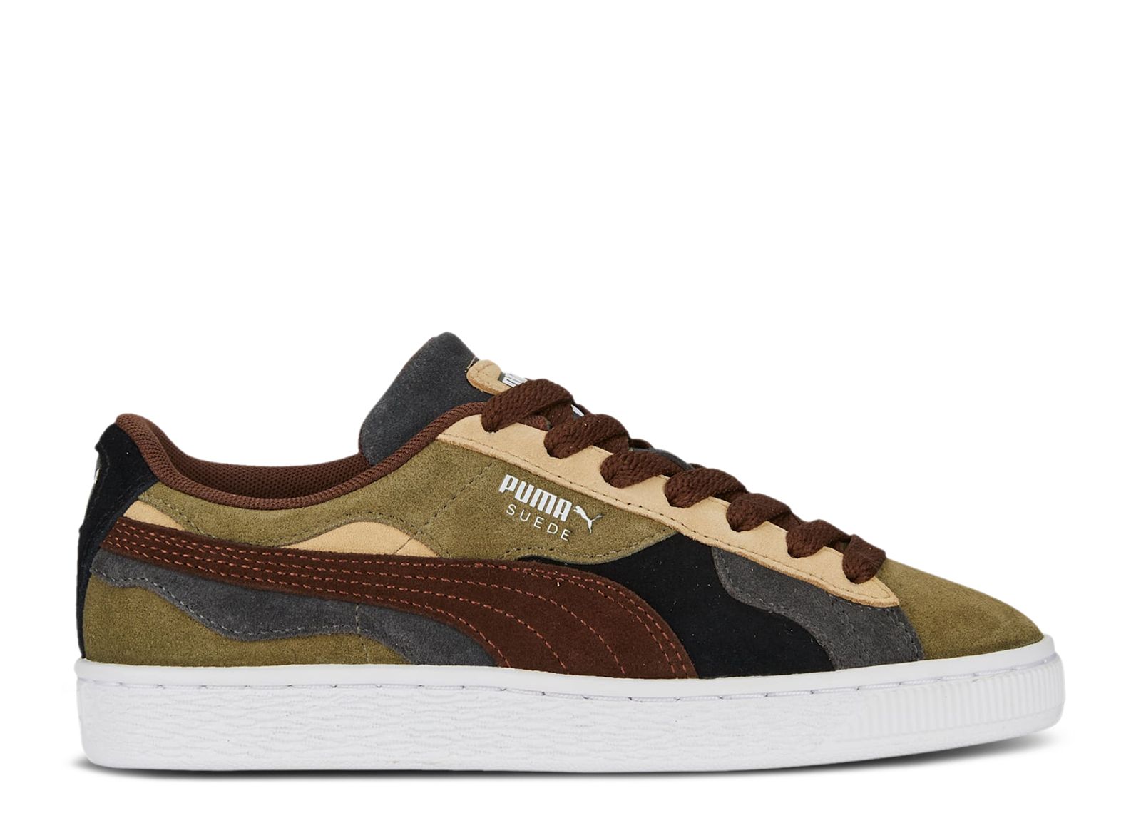 Buy (Grade School) Puma Suede 'Camowave - Olive Chestnut Brown' 391972-01