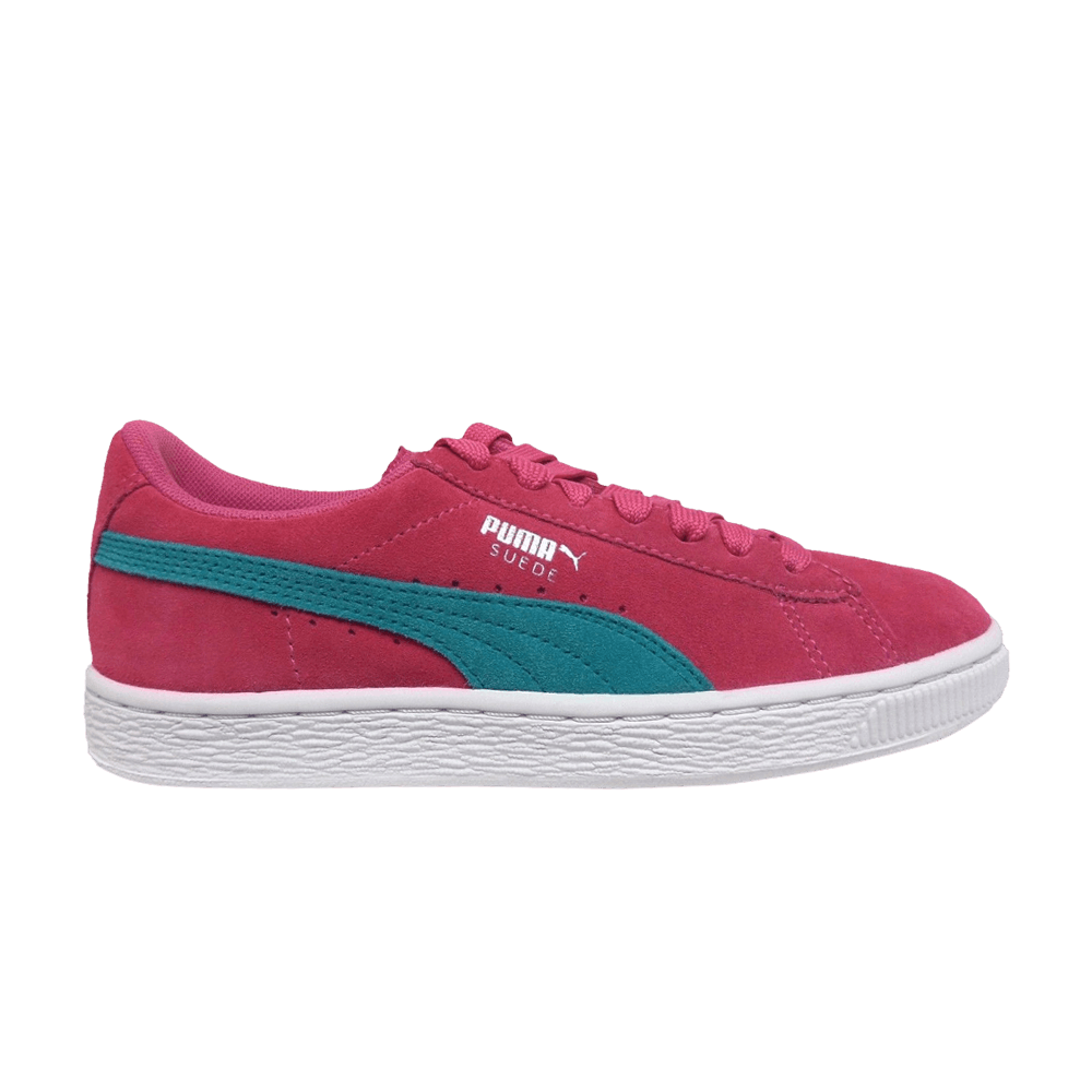 (GS) Puma Suede 'Cerise Pool Green'