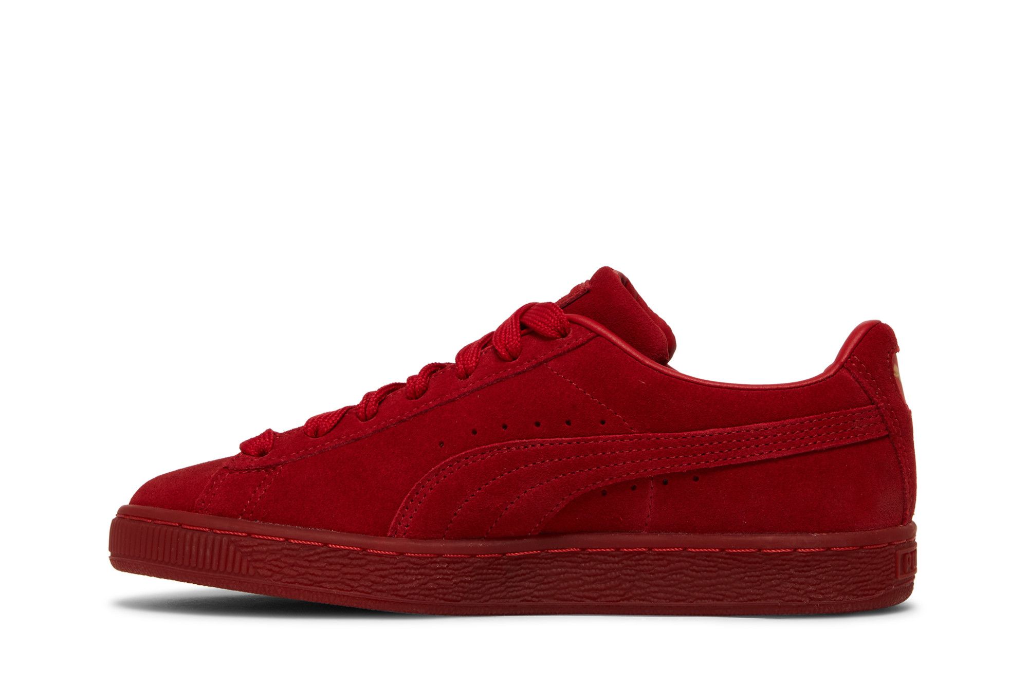 Lookbook (Kanak-kanak) Puma Suede Classic 'Mono Gold - Barbados Cherry' 381470-01