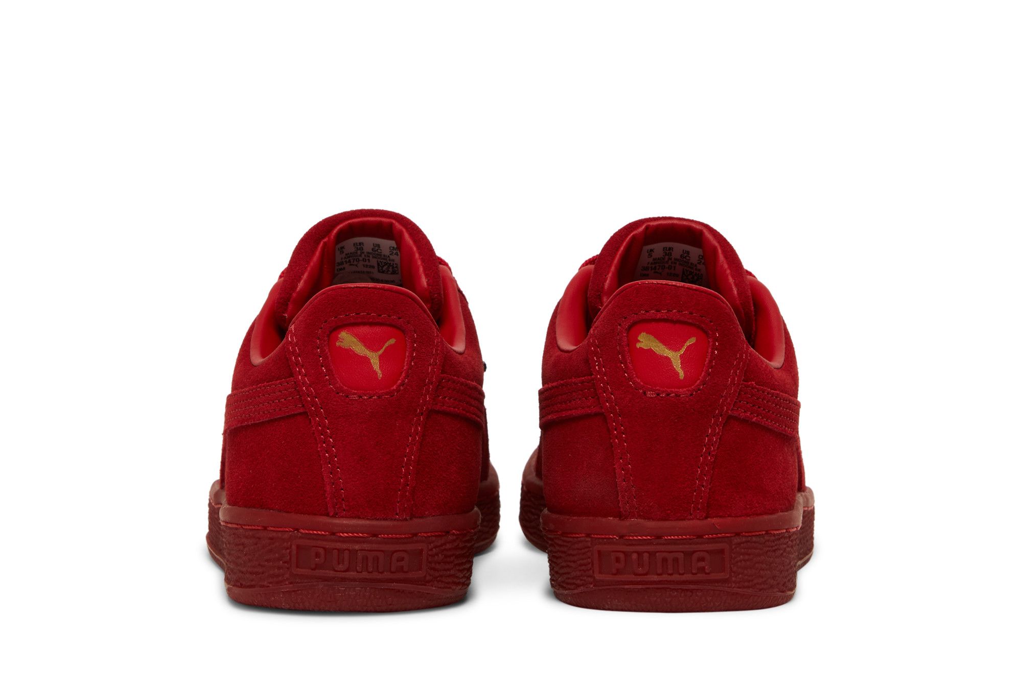 Details for (Kanak-kanak) Puma Suede Classic 'Mono Gold - Barbados Cherry' 381470-01