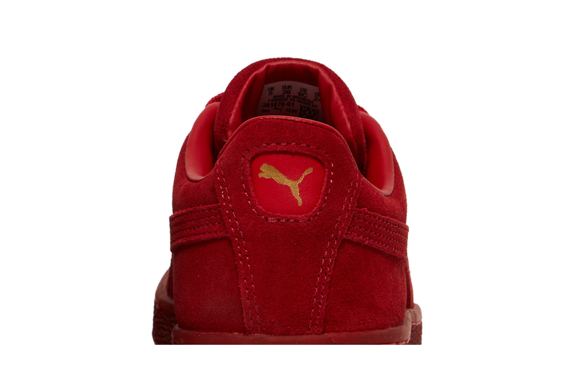 Sizing (Kanak-kanak) Puma Suede Classic 'Mono Gold - Barbados Cherry' 381470-01