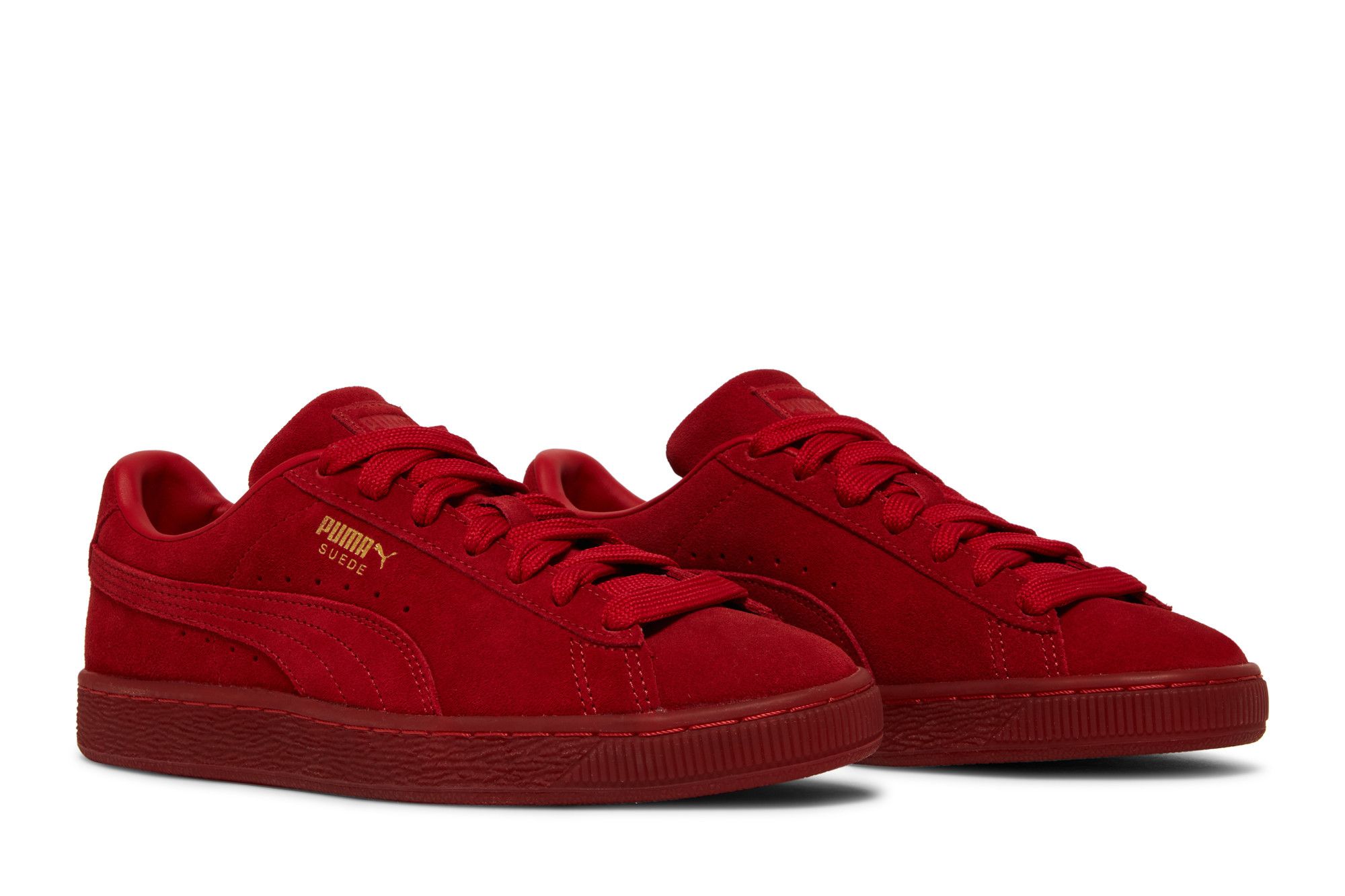 Cheap (Kanak-kanak) Puma Suede Classic 'Mono Gold - Barbados Cherry' 381470-01